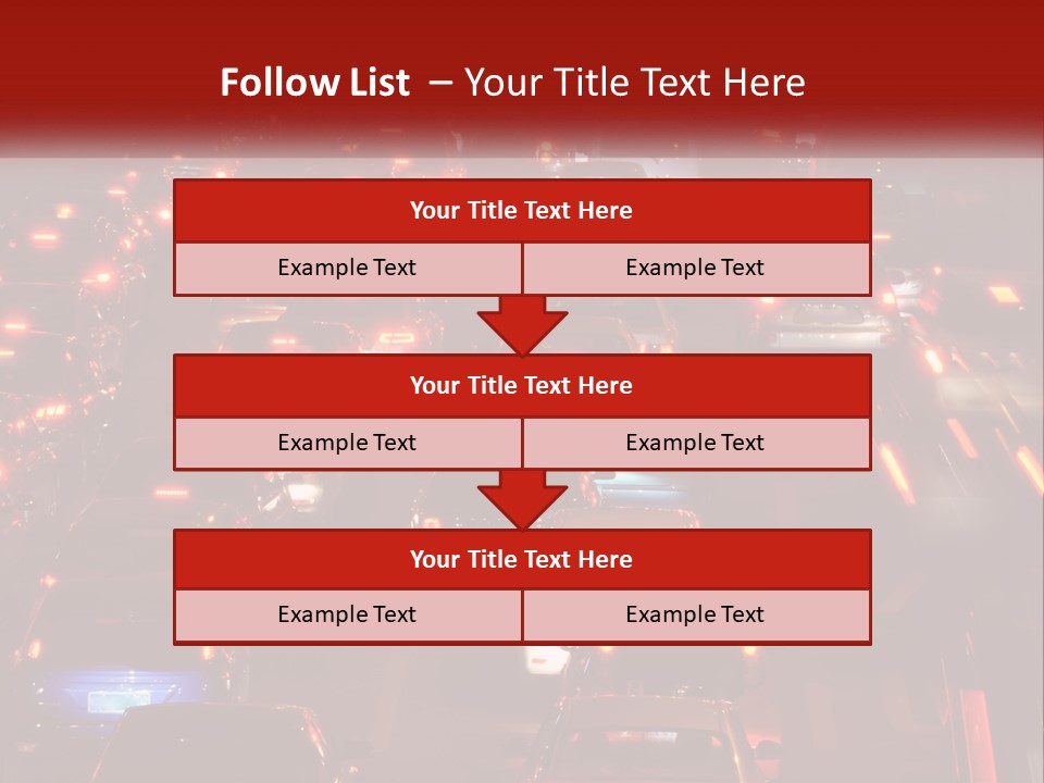 A Busy Highway Filled With Lots Of Traffic PowerPoint Template