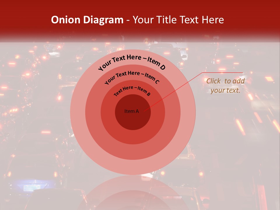 A Busy Highway Filled With Lots Of Traffic PowerPoint Template