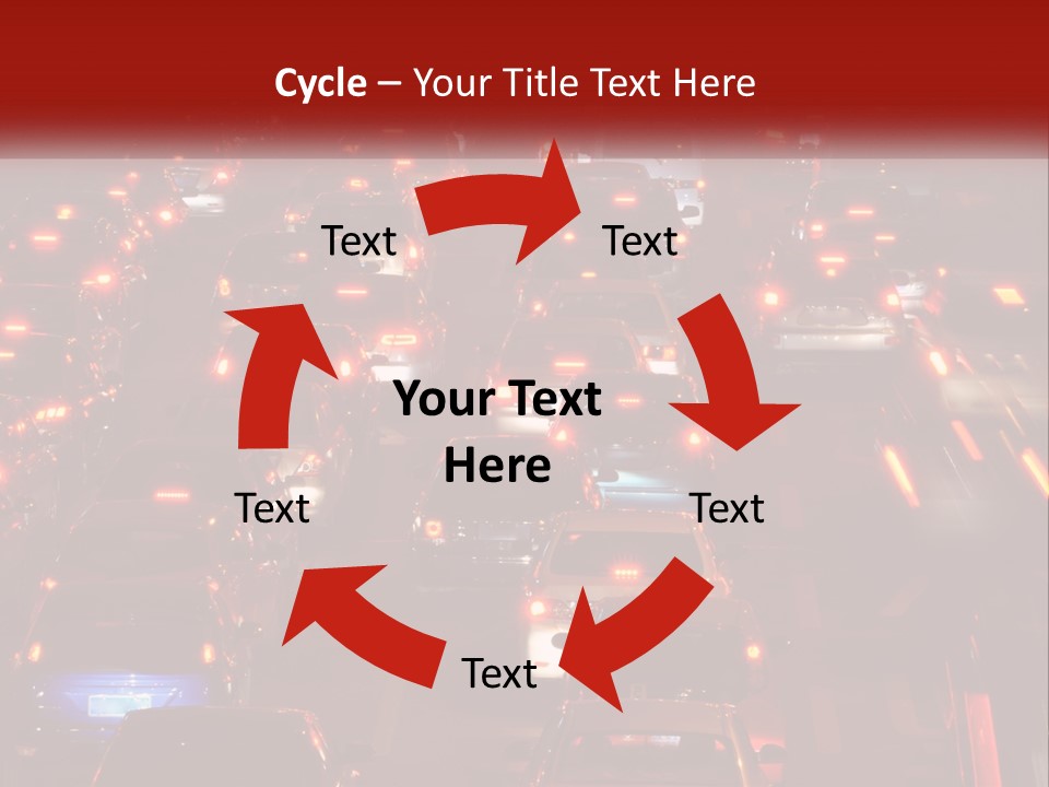 A Busy Highway Filled With Lots Of Traffic PowerPoint Template