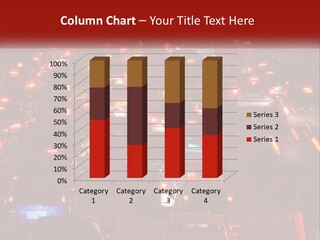 A Busy Highway Filled With Lots Of Traffic PowerPoint Template