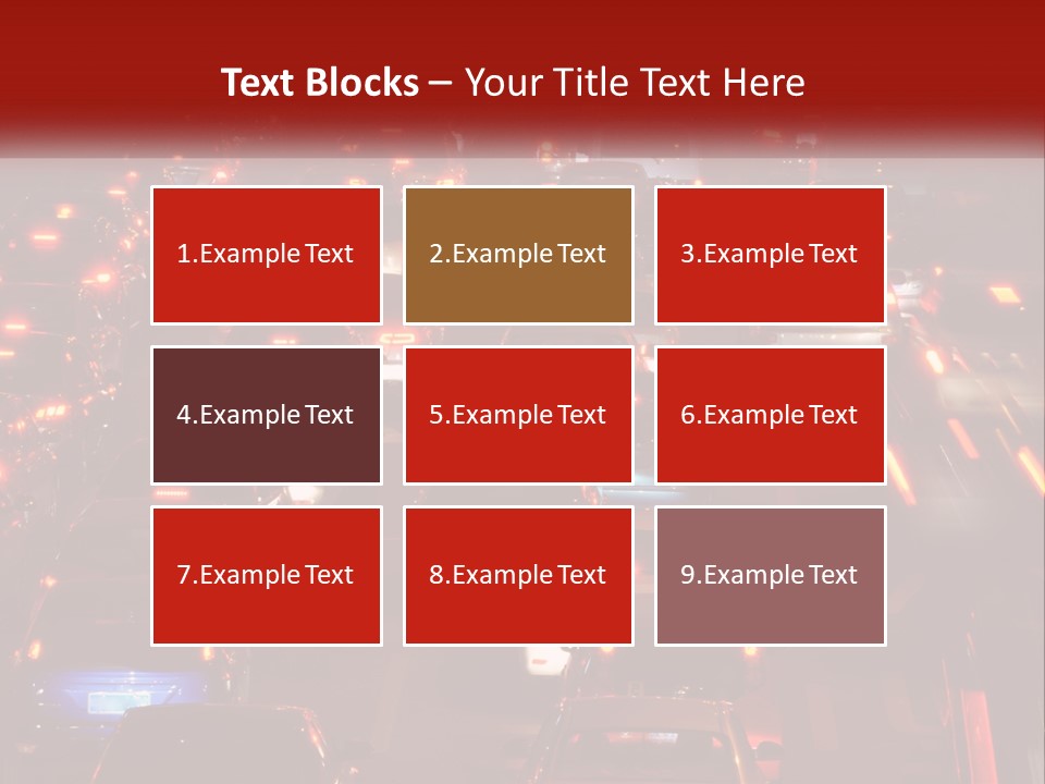 A Busy Highway Filled With Lots Of Traffic PowerPoint Template