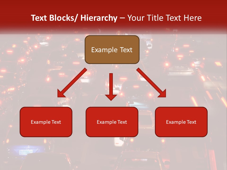 A Busy Highway Filled With Lots Of Traffic PowerPoint Template