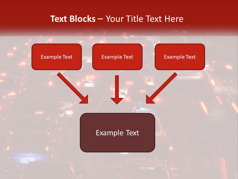 A Busy Highway Filled With Lots Of Traffic PowerPoint Template