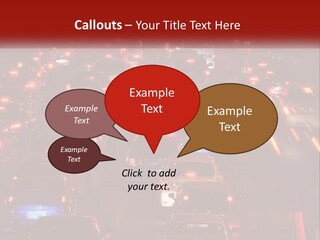 A Busy Highway Filled With Lots Of Traffic PowerPoint Template