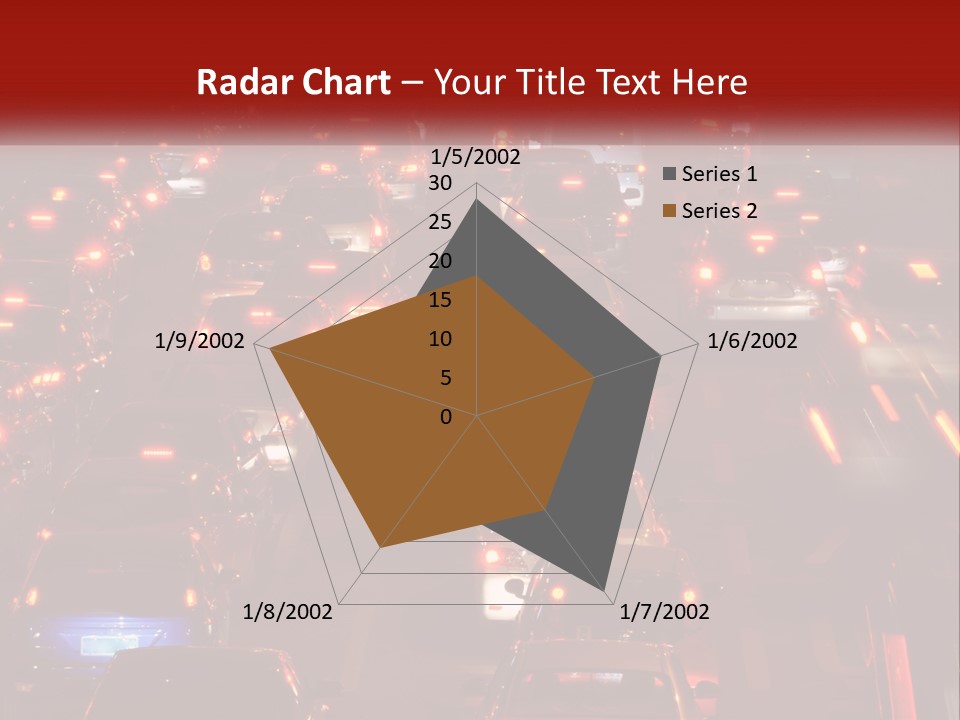 A Busy Highway Filled With Lots Of Traffic PowerPoint Template