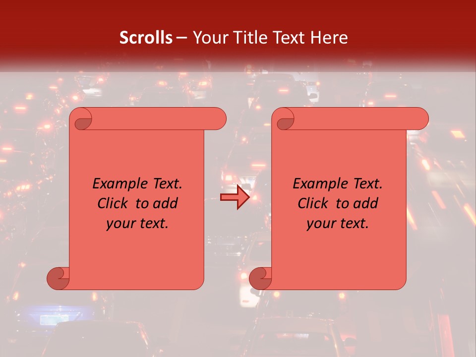 A Busy Highway Filled With Lots Of Traffic PowerPoint Template