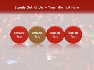 A Busy Highway Filled With Lots Of Traffic PowerPoint Template