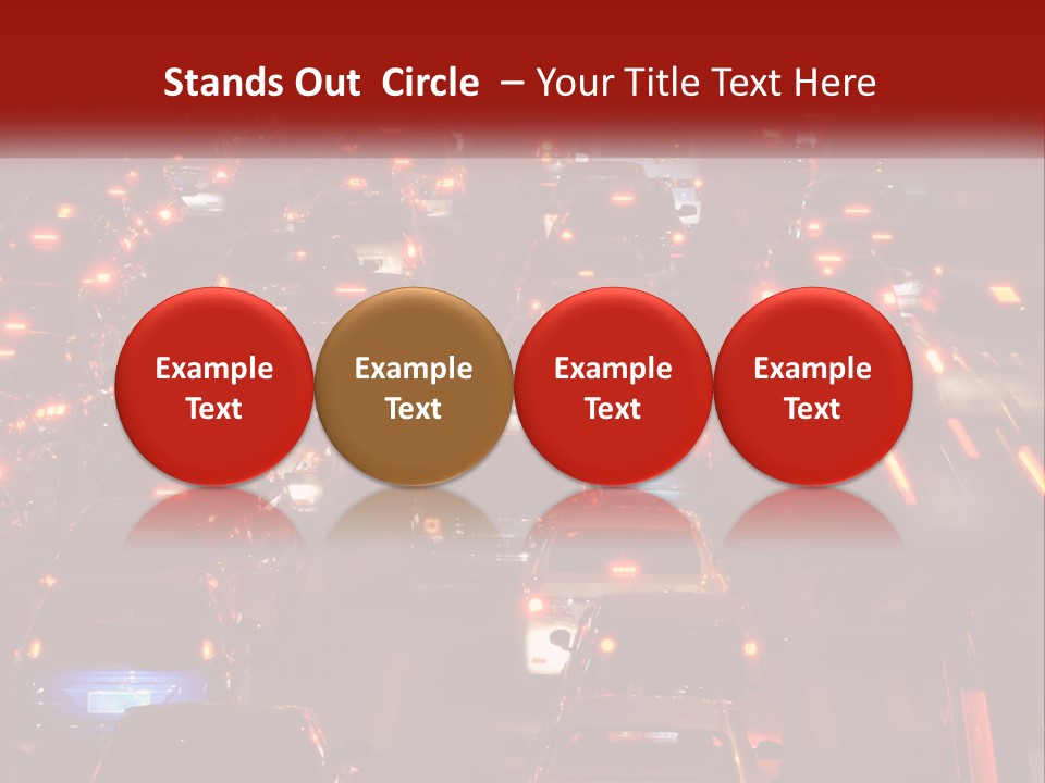 A Busy Highway Filled With Lots Of Traffic PowerPoint Template