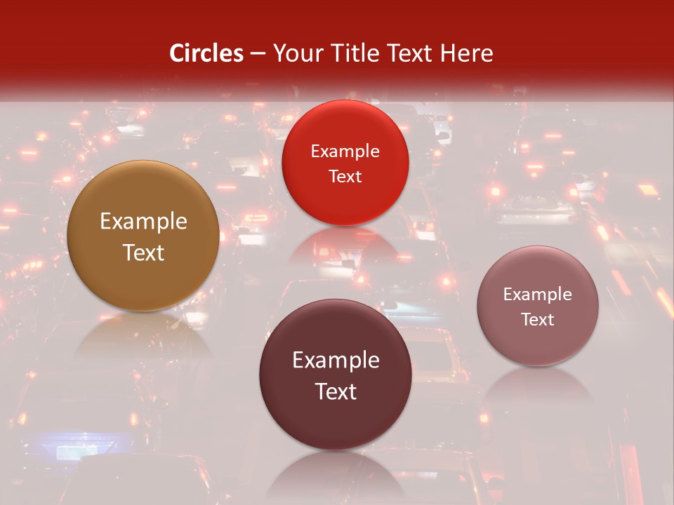 A Busy Highway Filled With Lots Of Traffic PowerPoint Template