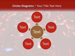 A Busy Highway Filled With Lots Of Traffic PowerPoint Template