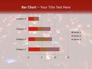 A Busy Highway Filled With Lots Of Traffic PowerPoint Template