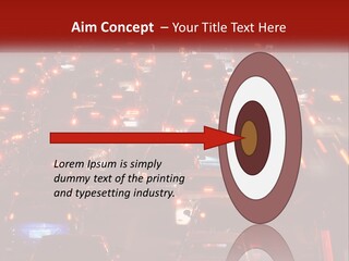 A Busy Highway Filled With Lots Of Traffic PowerPoint Template