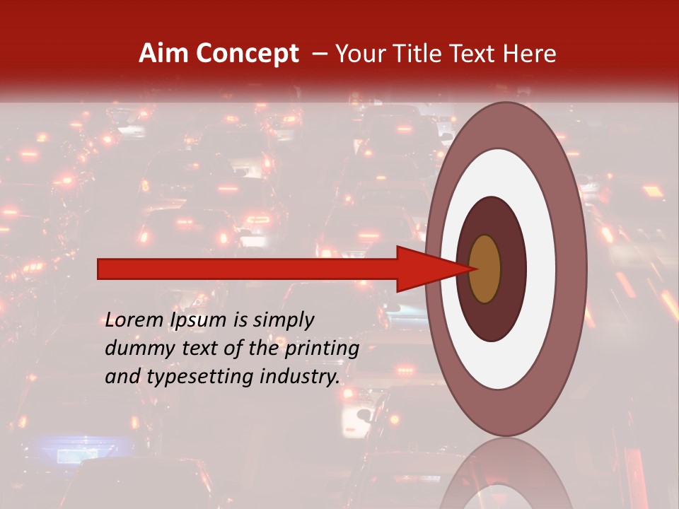 A Busy Highway Filled With Lots Of Traffic PowerPoint Template