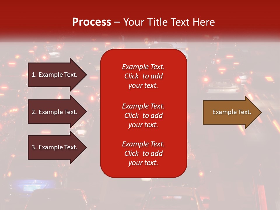A Busy Highway Filled With Lots Of Traffic PowerPoint Template