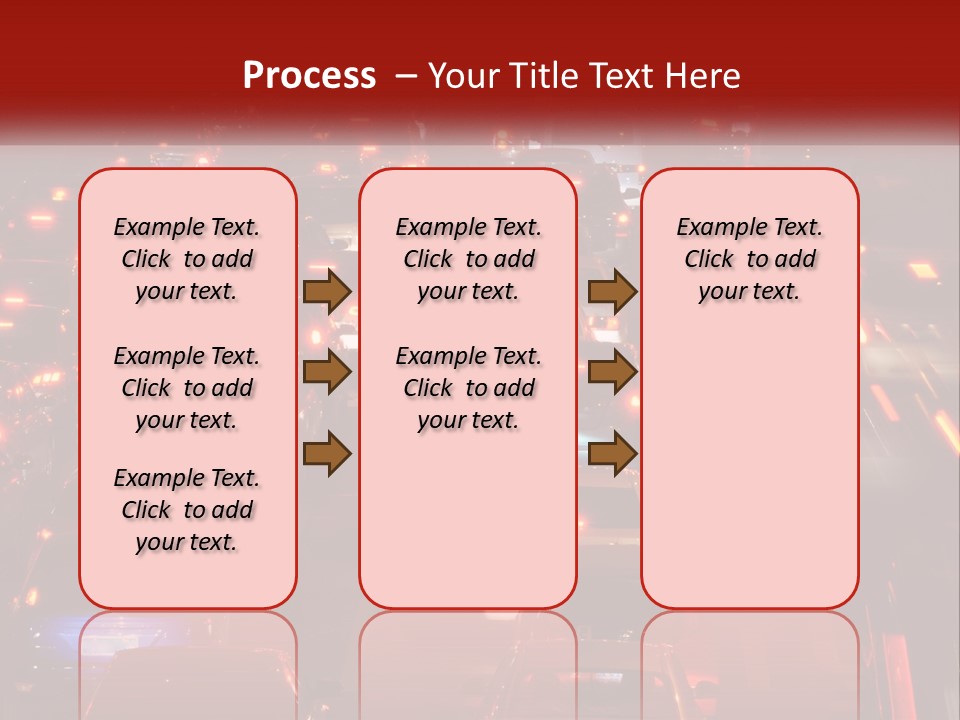 A Busy Highway Filled With Lots Of Traffic PowerPoint Template