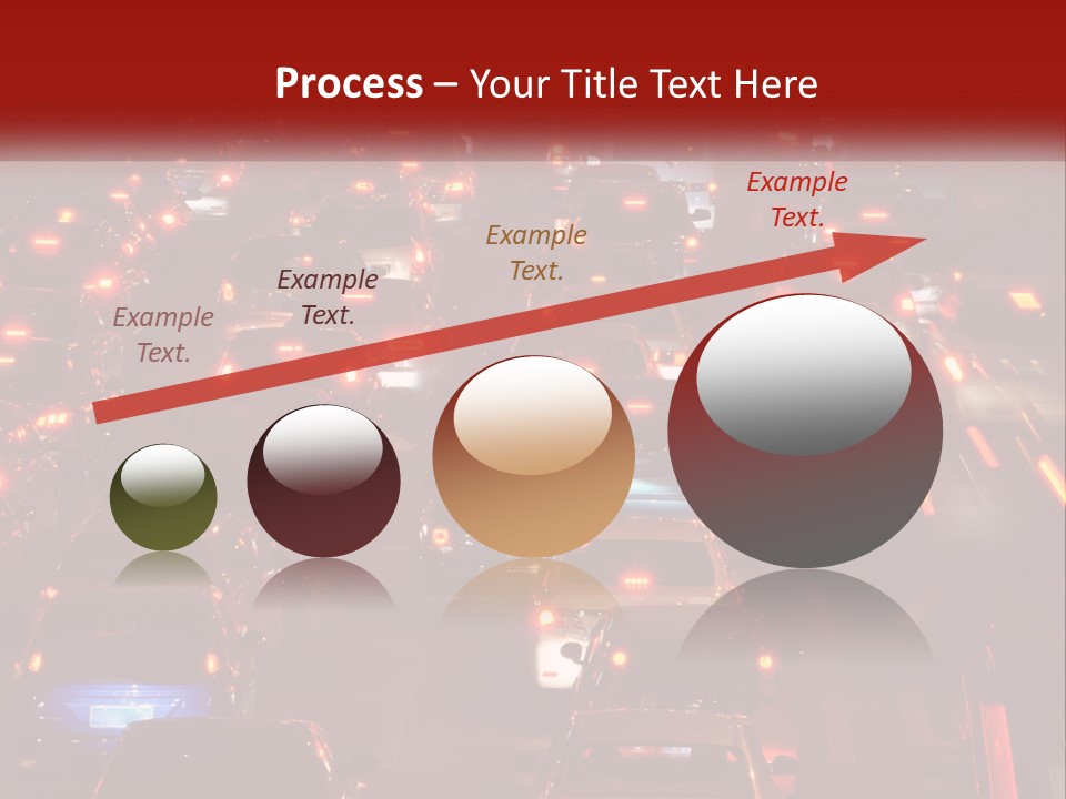 A Busy Highway Filled With Lots Of Traffic PowerPoint Template