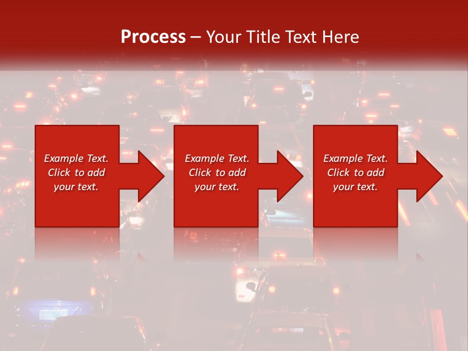A Busy Highway Filled With Lots Of Traffic PowerPoint Template