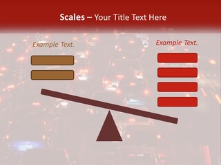 A Busy Highway Filled With Lots Of Traffic PowerPoint Template