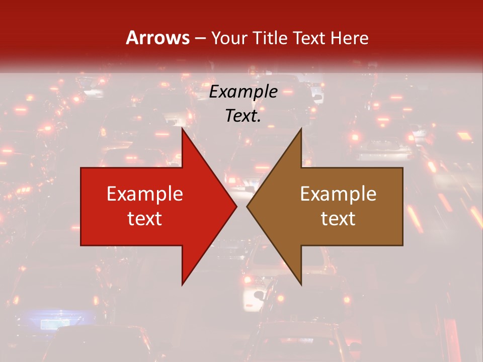 A Busy Highway Filled With Lots Of Traffic PowerPoint Template