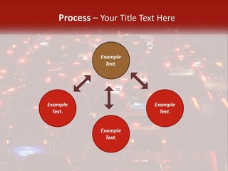 A Busy Highway Filled With Lots Of Traffic PowerPoint Template