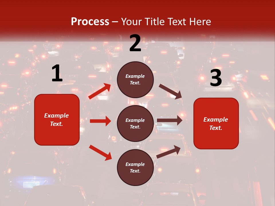 A Busy Highway Filled With Lots Of Traffic PowerPoint Template