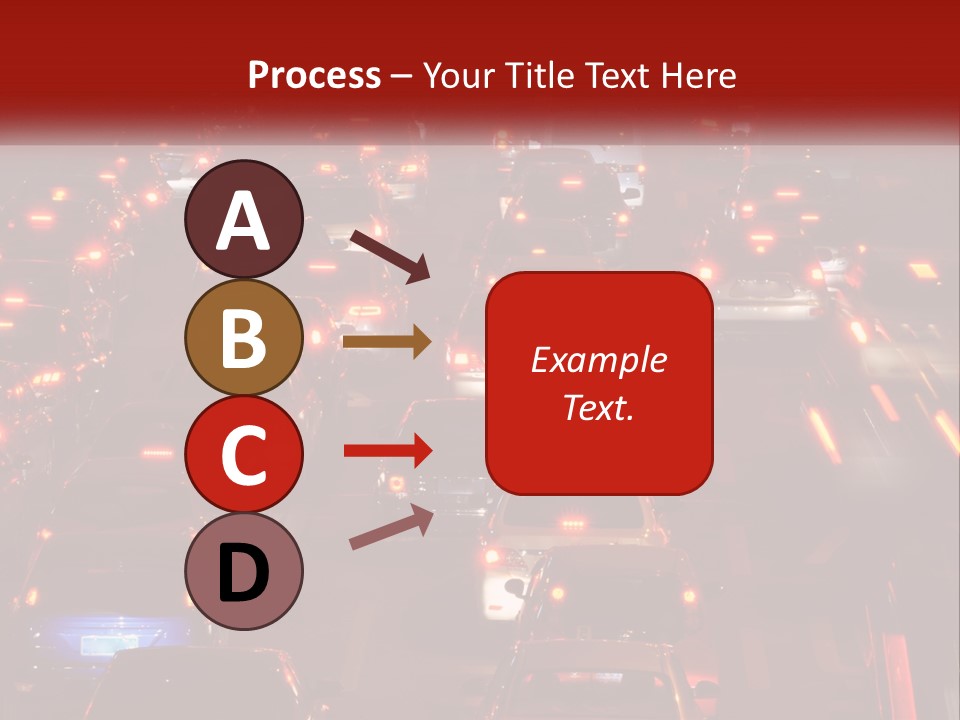 A Busy Highway Filled With Lots Of Traffic PowerPoint Template