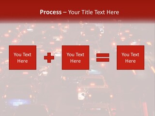 A Busy Highway Filled With Lots Of Traffic PowerPoint Template