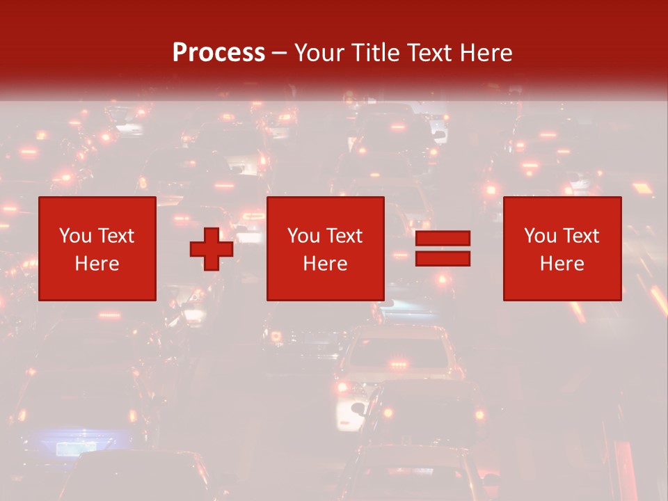 A Busy Highway Filled With Lots Of Traffic PowerPoint Template