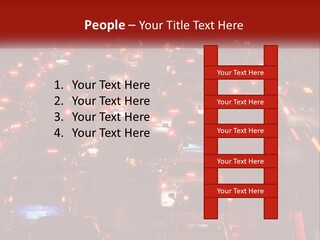 A Busy Highway Filled With Lots Of Traffic PowerPoint Template