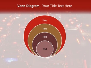 A Busy Highway Filled With Lots Of Traffic PowerPoint Template