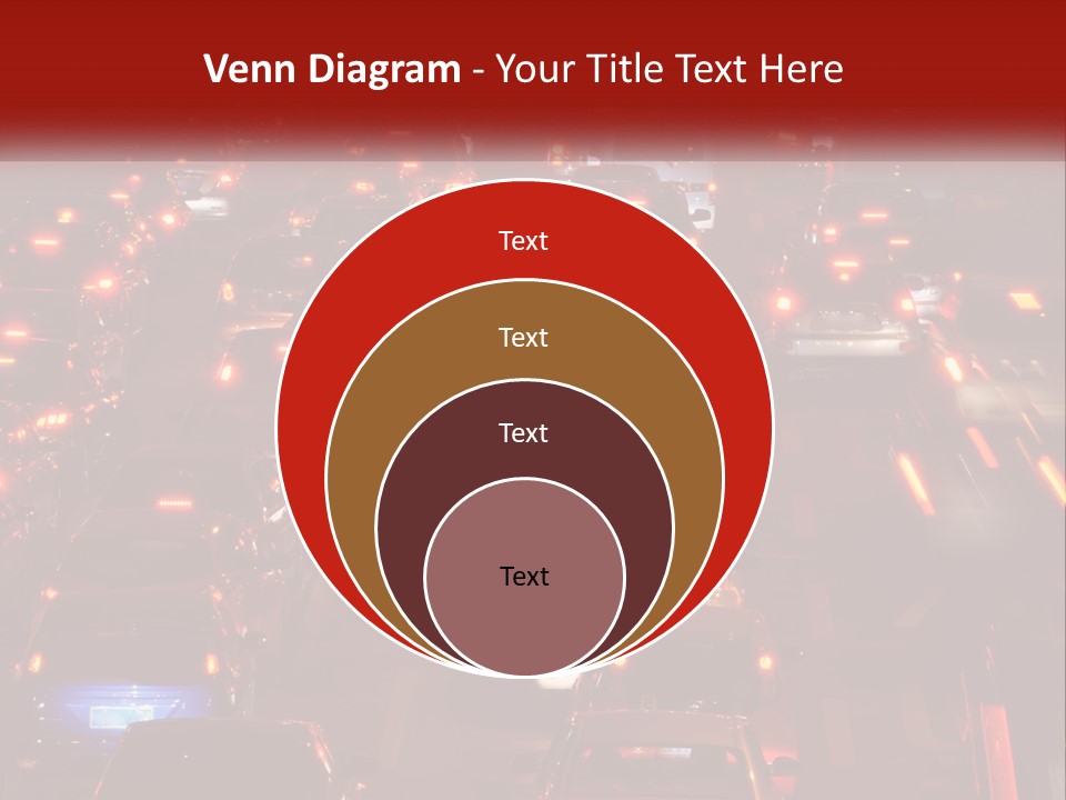 A Busy Highway Filled With Lots Of Traffic PowerPoint Template