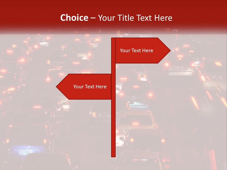 A Busy Highway Filled With Lots Of Traffic PowerPoint Template