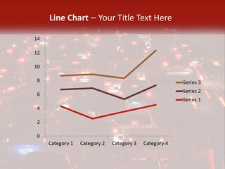 A Busy Highway Filled With Lots Of Traffic PowerPoint Template