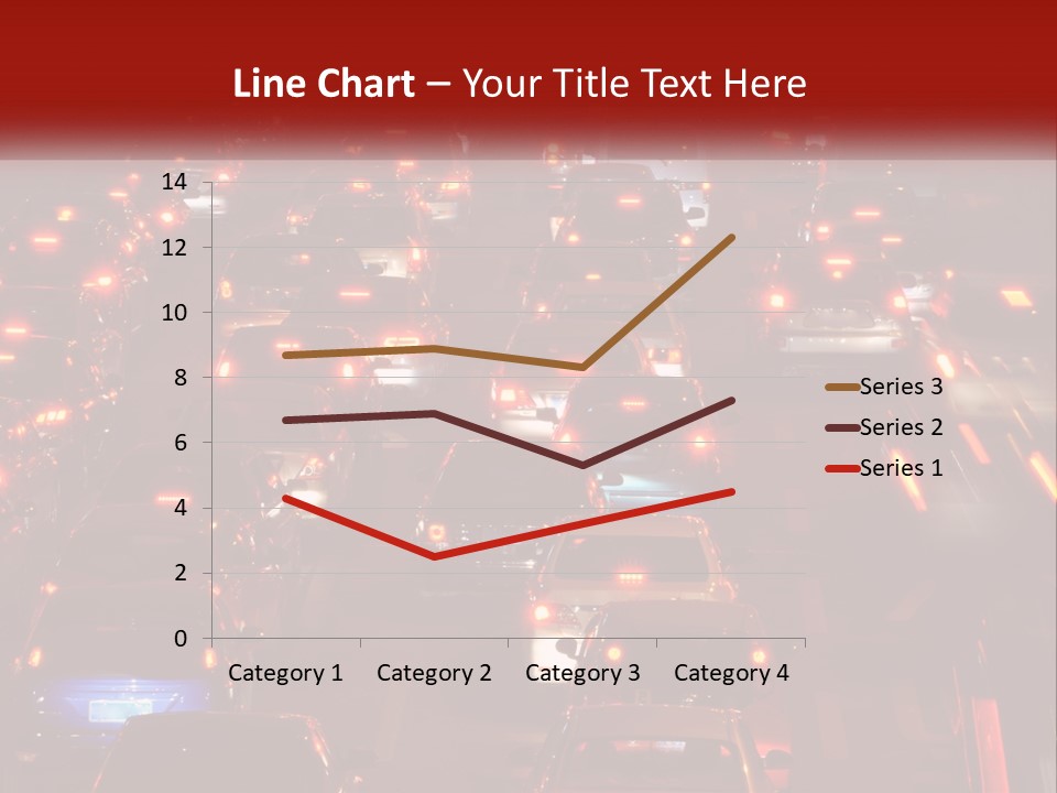 A Busy Highway Filled With Lots Of Traffic PowerPoint Template