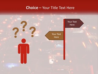 A Busy Highway Filled With Lots Of Traffic PowerPoint Template