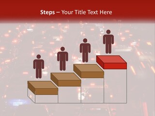 A Busy Highway Filled With Lots Of Traffic PowerPoint Template