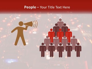 A Busy Highway Filled With Lots Of Traffic PowerPoint Template