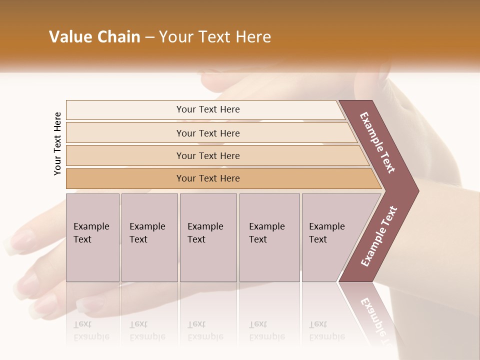 A Woman's Hands With White Nail Polish On Them PowerPoint Template