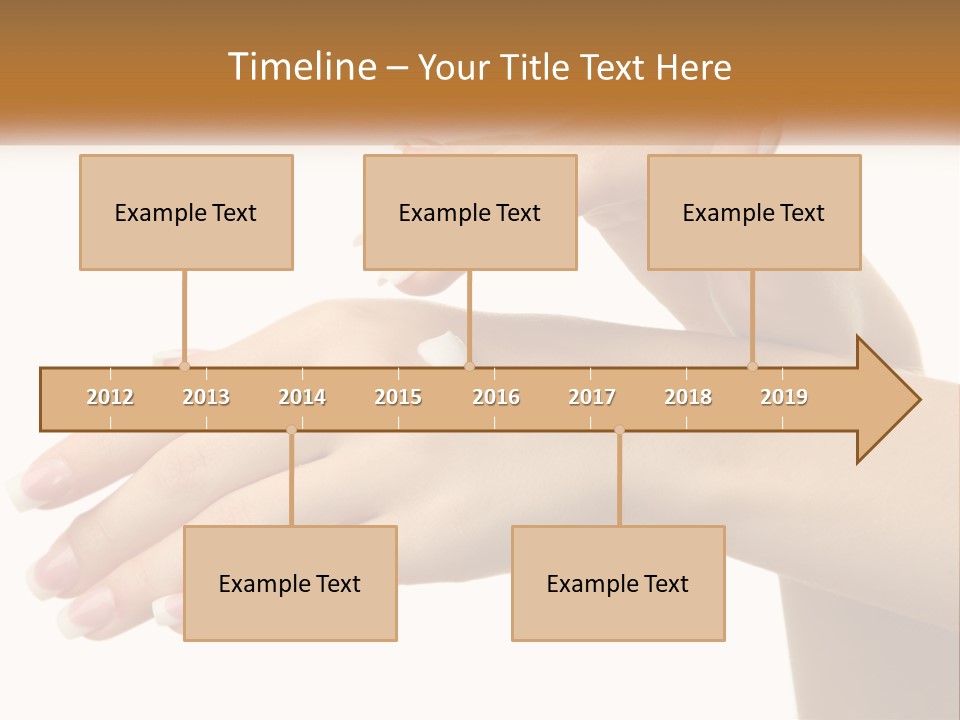 A Woman's Hands With White Nail Polish On Them PowerPoint Template