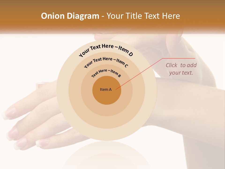 A Woman's Hands With White Nail Polish On Them PowerPoint Template