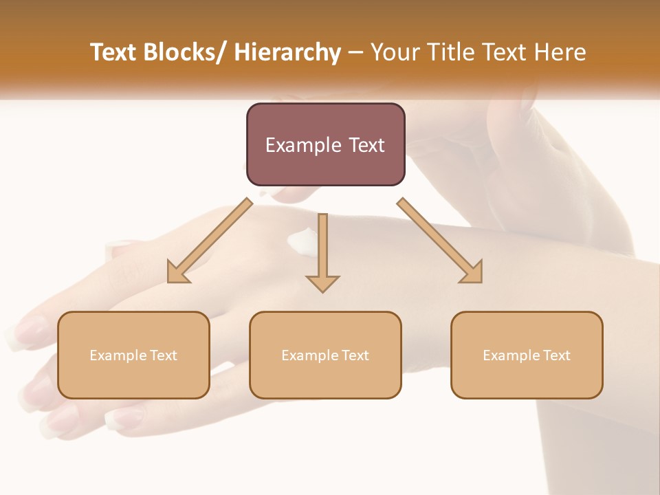 A Woman's Hands With White Nail Polish On Them PowerPoint Template