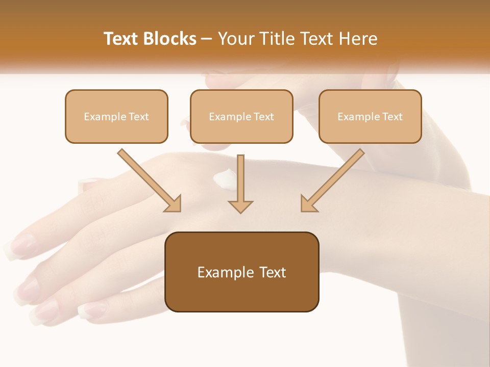 A Woman's Hands With White Nail Polish On Them PowerPoint Template