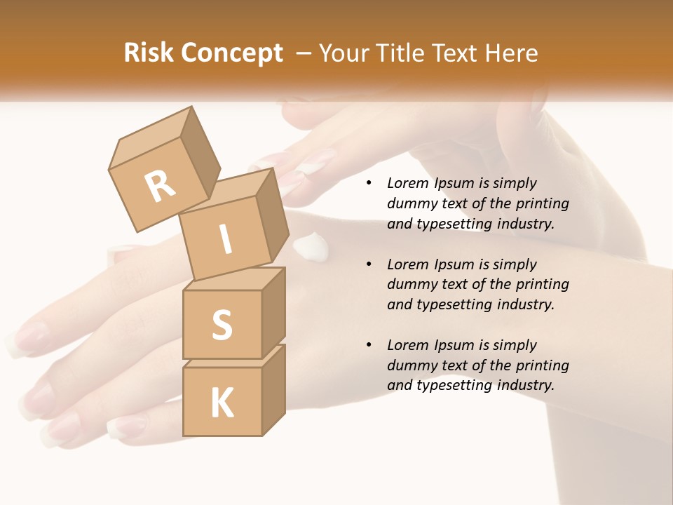 A Woman's Hands With White Nail Polish On Them PowerPoint Template