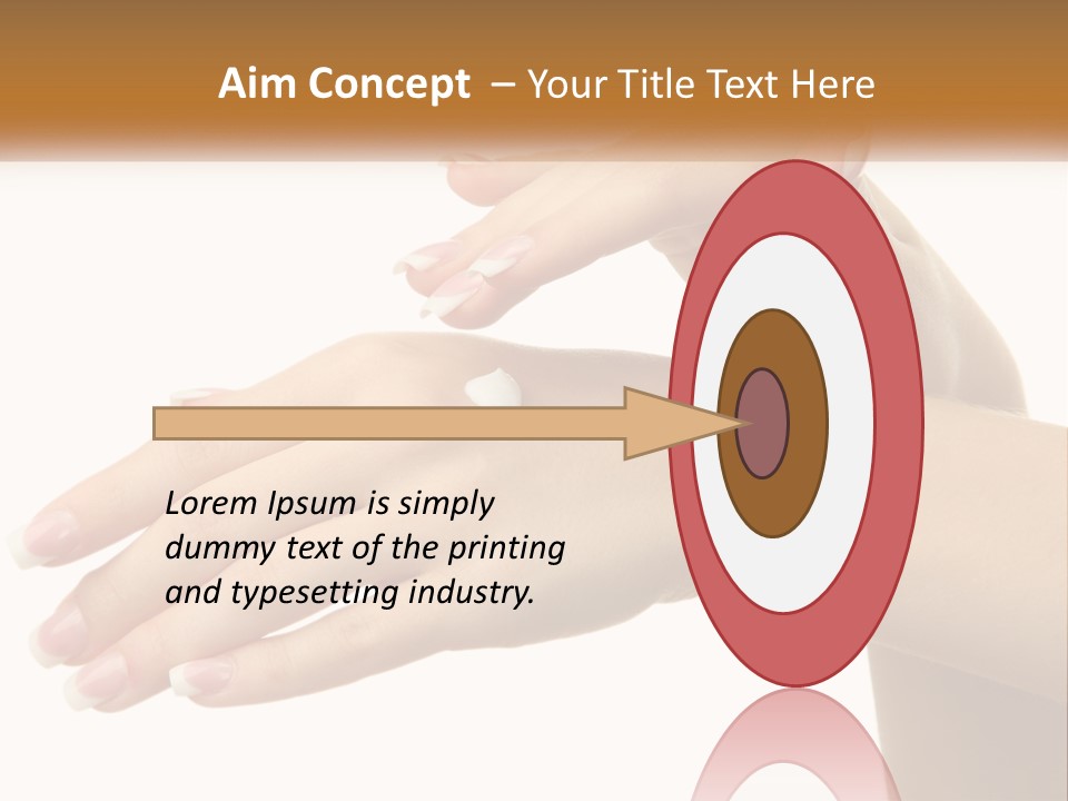 A Woman's Hands With White Nail Polish On Them PowerPoint Template