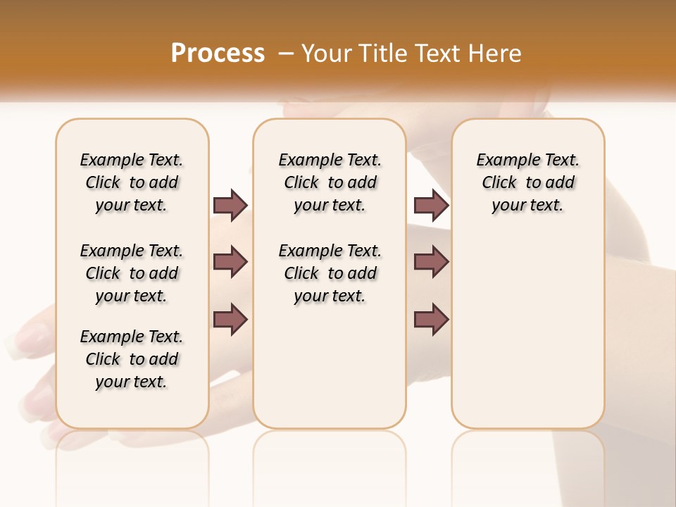 A Woman's Hands With White Nail Polish On Them PowerPoint Template
