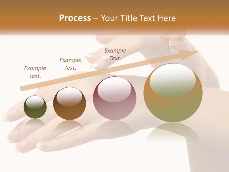 A Woman's Hands With White Nail Polish On Them PowerPoint Template