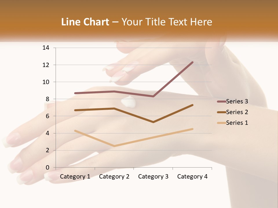 A Woman's Hands With White Nail Polish On Them PowerPoint Template