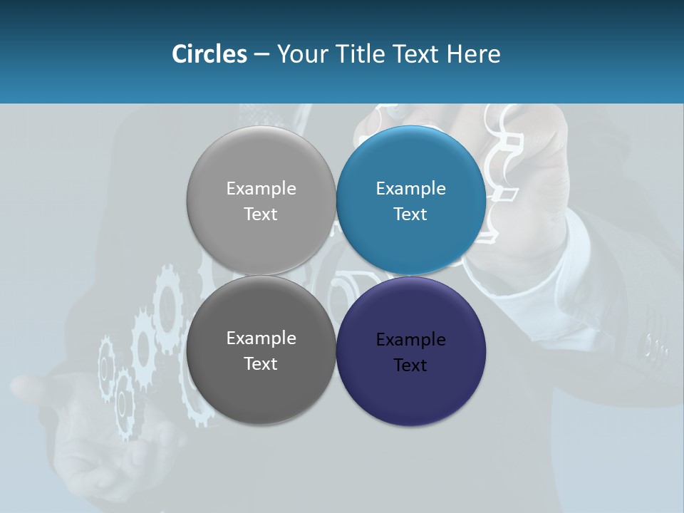 A Man In A Suit Holding A Business Card PowerPoint Template