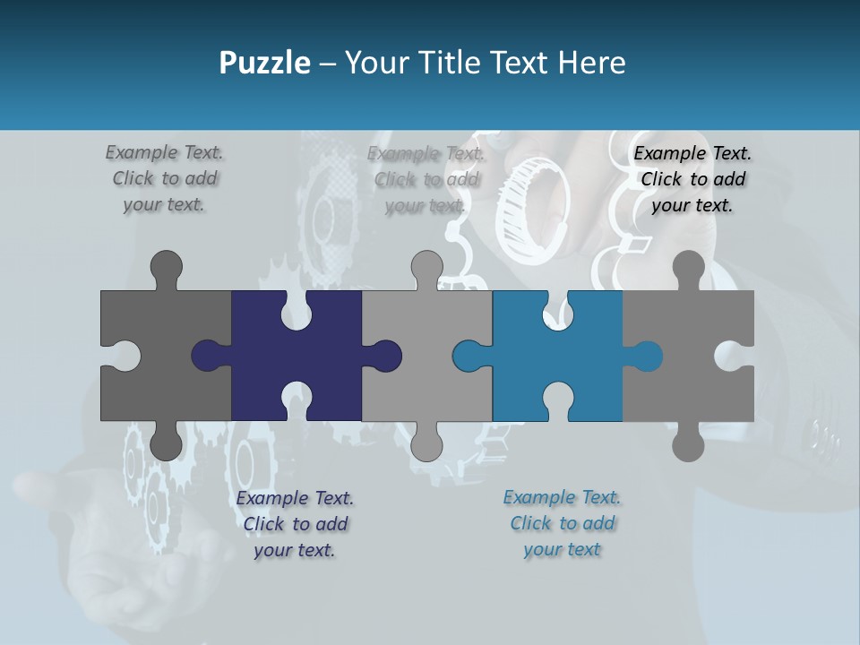 A Man In A Suit Holding A Business Card PowerPoint Template