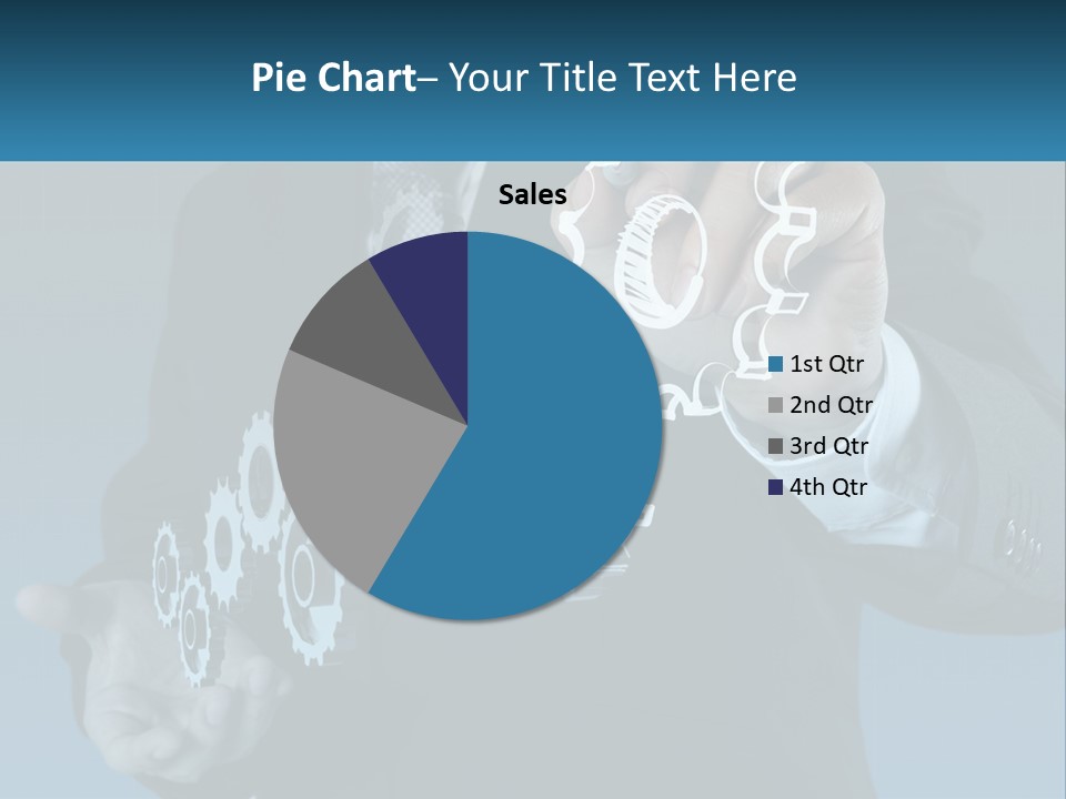 A Man In A Suit Holding A Business Card PowerPoint Template
